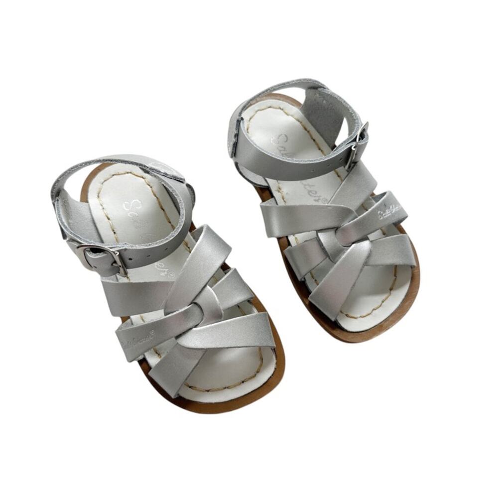 NWOT Salt Water Silver Sandals Size 6c